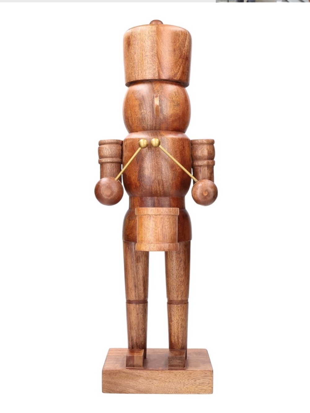 Wood Nutcracker Christmas Decoration, Brown, 23", by Holiday Time